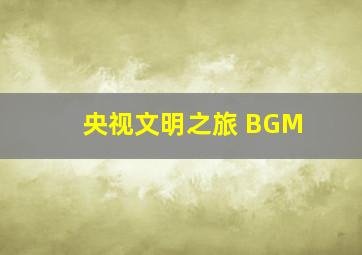 央视文明之旅 BGM